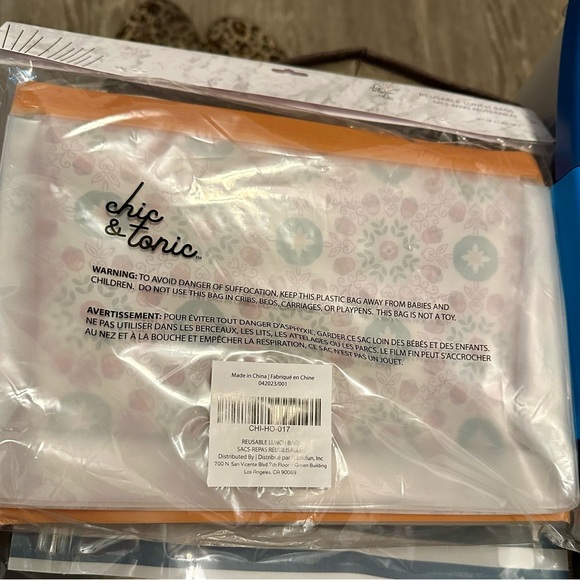 Chic & tonic Set of 3 Reusable Lunch Bags NEW - Picture 6 of 7